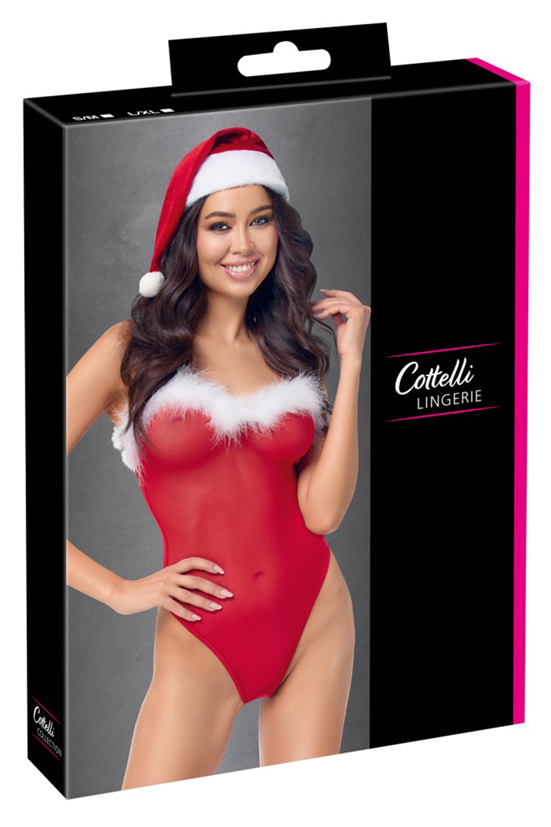 Ensemble body et bonnet de noel - Cottelli Lingerie 4 Ensemble body et bonnet de noel - Cottelli Lingerie – Image 4
