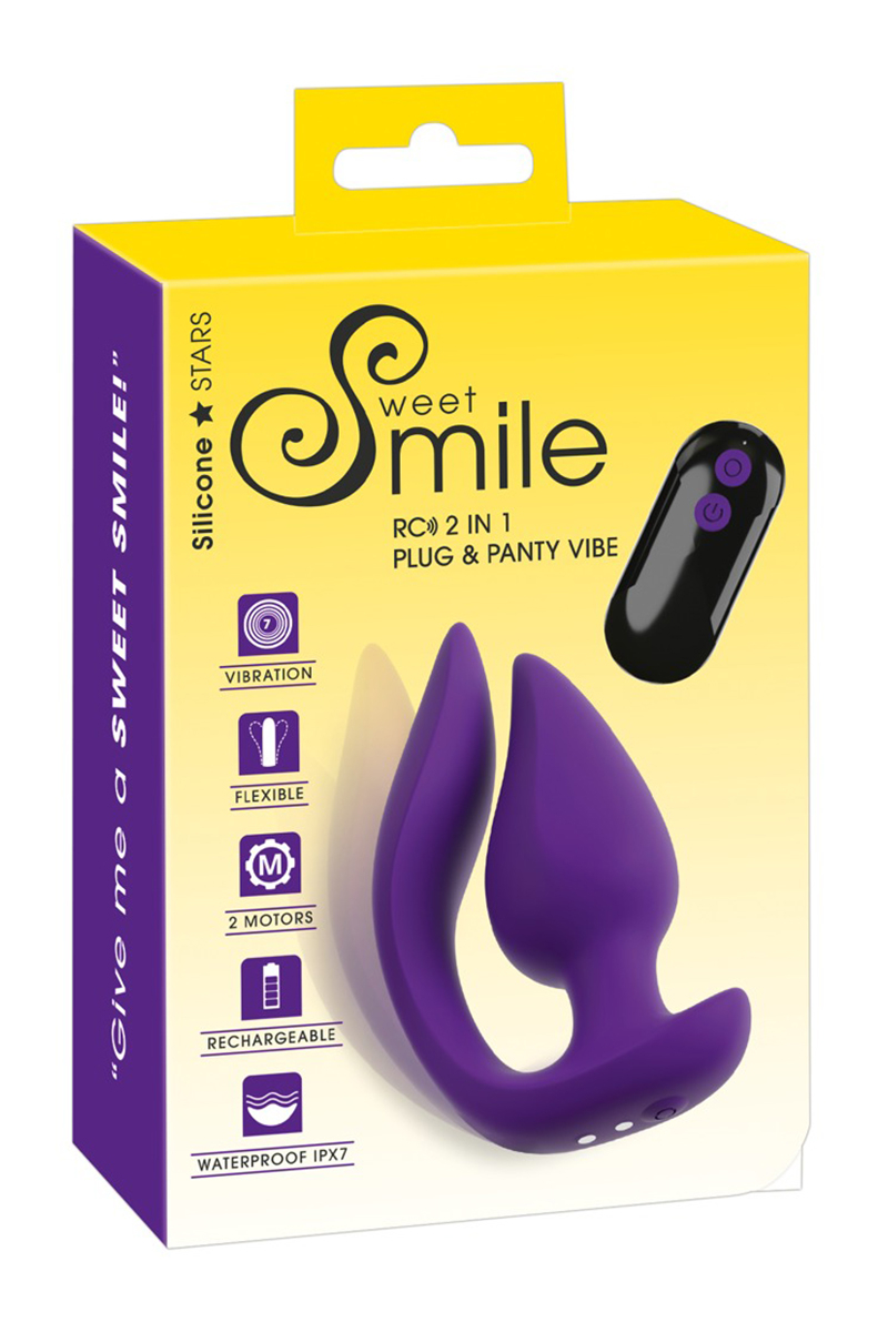 Plug et stimulateur externe vibrant 2 en 1 - Sweet Smile 4 Plug et stimulateur externe vibrant 2 en 1 - Sweet Smile – Image 4