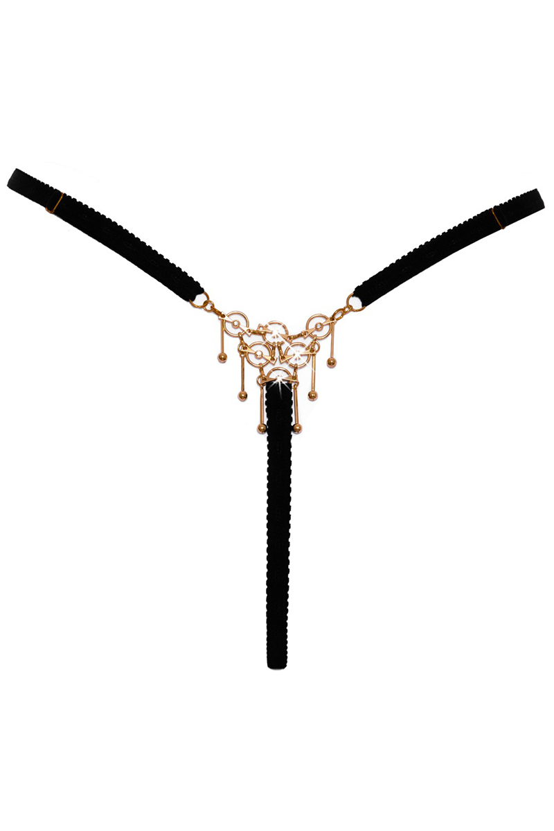 String ouvert avec design bijou - Cottelli LINGERIE 4 String ouvert avec design bijou - Cottelli LINGERIE – Image 4