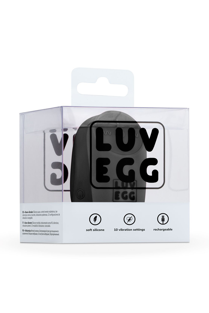 Oeuf vibrant télécommandé noir - LUV EGG 4 Oeuf vibrant télécommandé noir - LUV EGG – Image 4